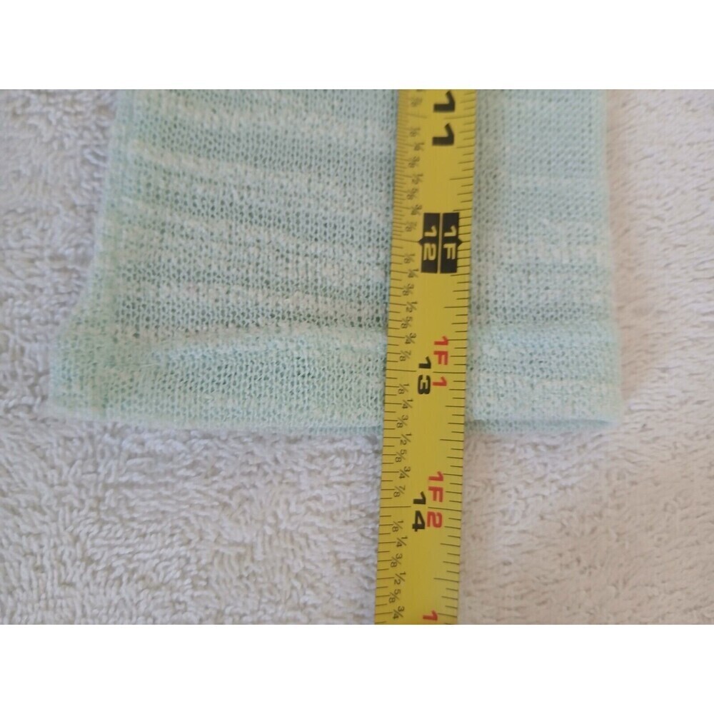 Olive And Oak Womens Tunic 3/4 Sleeve Textured Shirt Size‎ Medium  Aqua/White - Picture 13 of 14